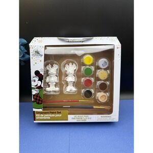 Disney Store Mickey and Minnie Mouse Christmas Ornament Paint Kit Set New In Box